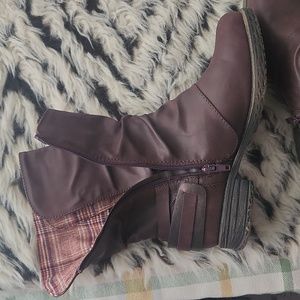 Burgundy Jellypop Keto booties size 8.5 NWOT